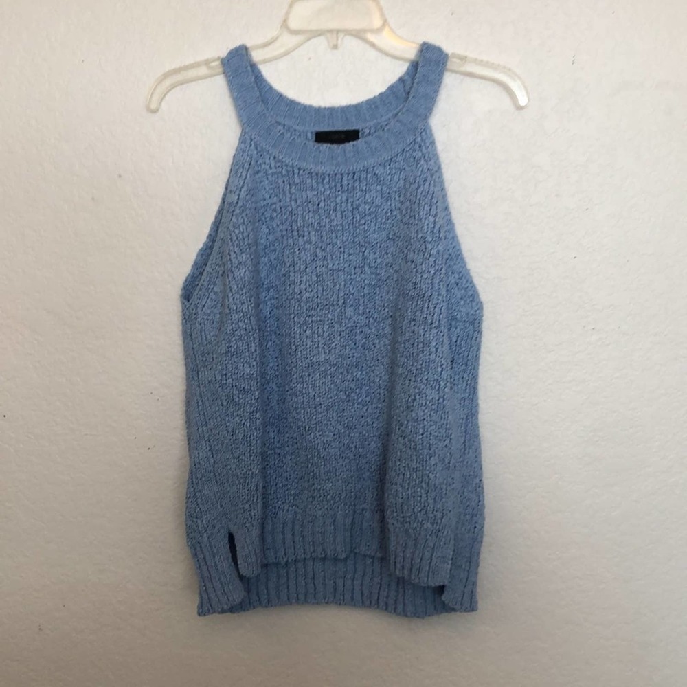 J Crew Light Blue Sweater Tank Top